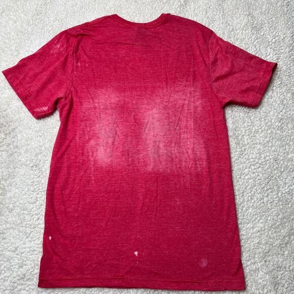 Americana Red Bleached Wine Tee Small - Picture 7 of 7
